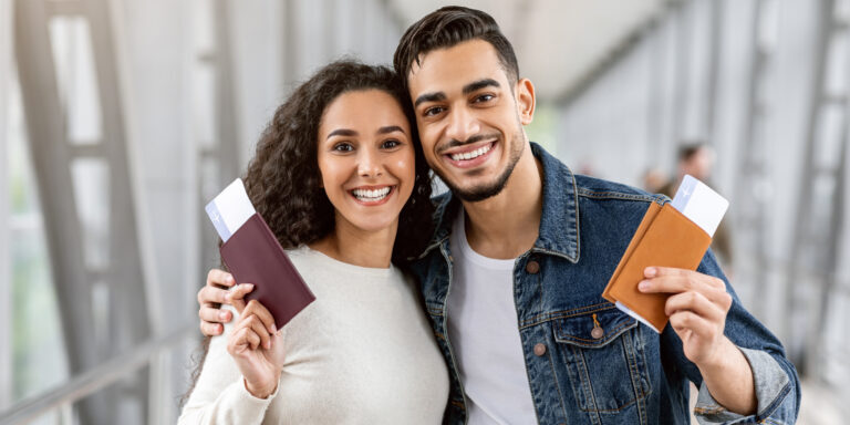 a young couple who is filing for their marriage based green card with help from rozas law firm
